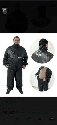Capa de chuva motoqueiro plus size impermeável 
