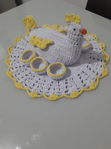 Porta ovos em crochê 