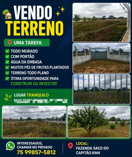 Vendo Área para Sítio ou Chácara