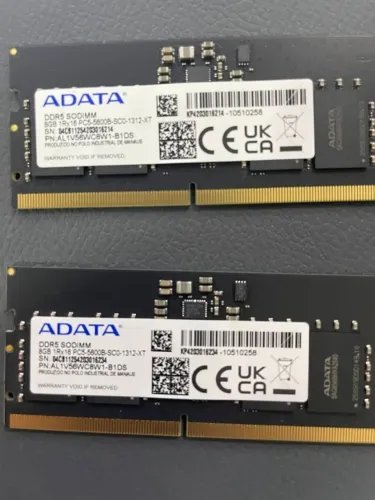 RAM ADATA8GB DDR5 5600MHz para notebook