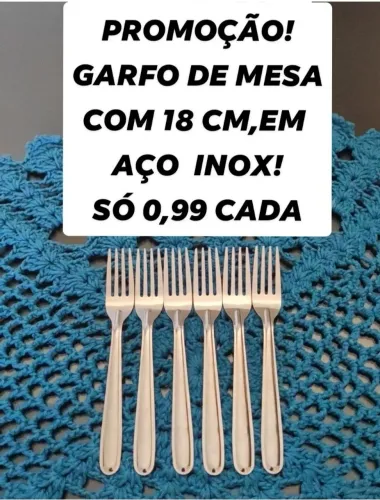 Faca e Garfo Em Aço Inox