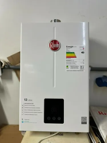 AQUECEDOR A GÁS RHEEM DIGITAL 12 LITROS ? SEMINOVO E COM GARANTIA!