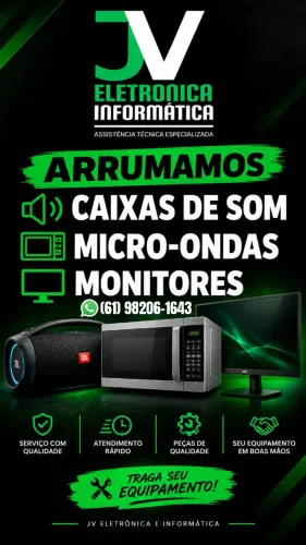ARRUMAMOS, CAIXA DE SOM, MICRO-ONDAS,  MONITORES 
