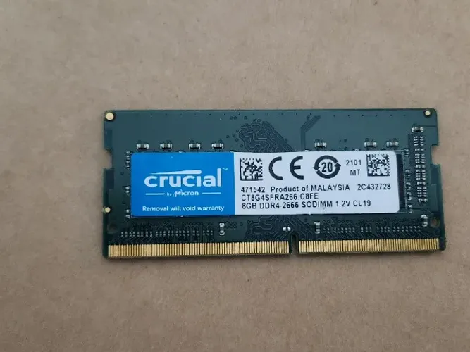 Memória RAM 8GB DDR4 2666MHz Crucial para Notebook SO-DIMM
