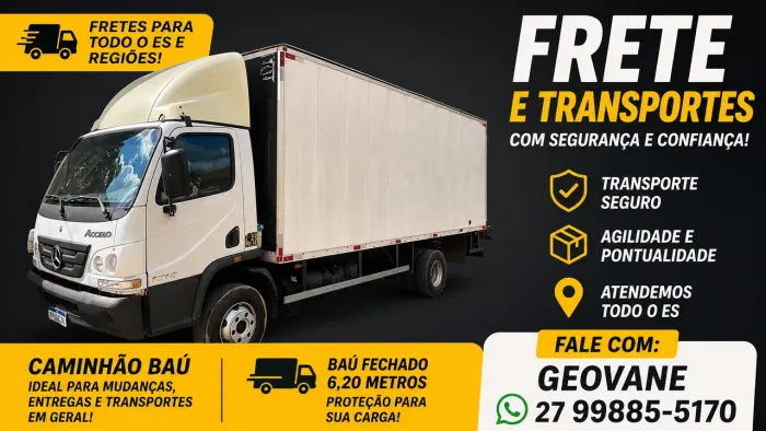 Mudança e frete a partir de 250,00
