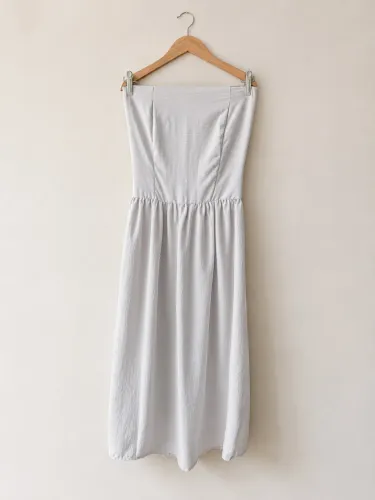 Vestido longo tomara que caia