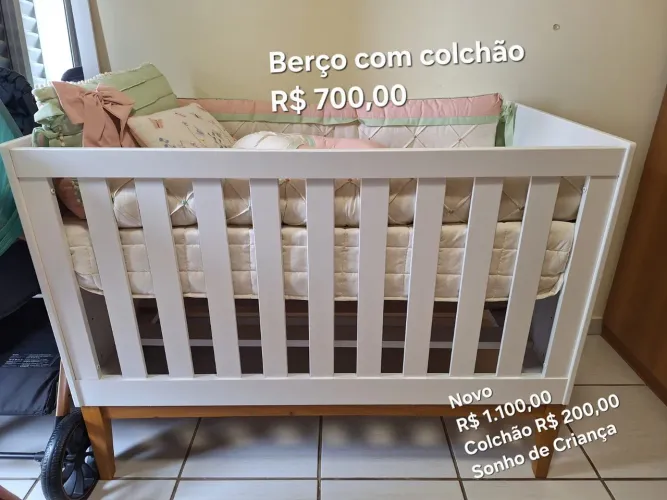 Berço novo - NUNCA USADO - RETIRAR NO LOCAL -Parcelo no cartão