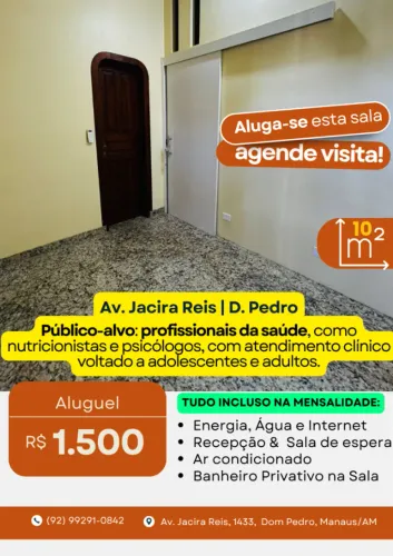 Sala para Consultório para Locação no Piazza Business, Dom Pedro, Jacira Reis