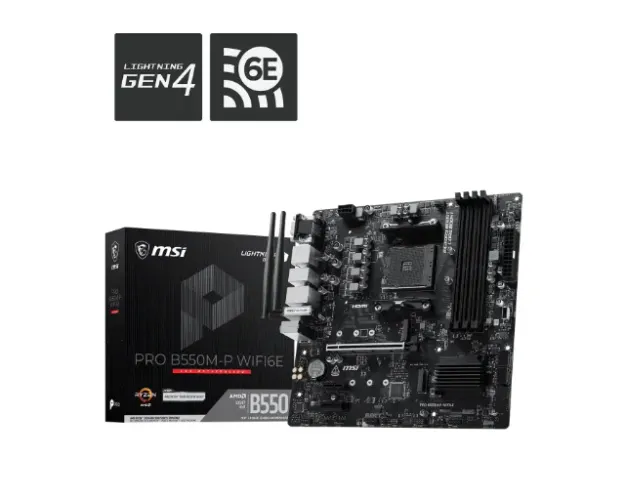 Placa Mãe, MSI PRO B550M-P, WIFI6 E - LOJA CONCEITUADA