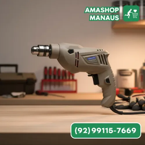 Furadeira de Impacto Tramontina 500W Velocidade Variável Mandril 3/8" - Ideal para Uso Dom