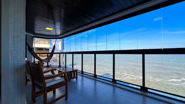 Apartamento VISTA TOTAL PARA O MAR À VENDA no Condomínio Costão das Tartarugas - Guarujá