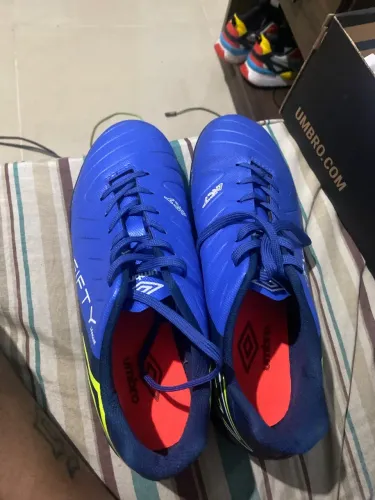 Chuteira Society Umbro Fifty VI League - Azul - Tam 41 (Na Caixa, Usada 1 Vez)