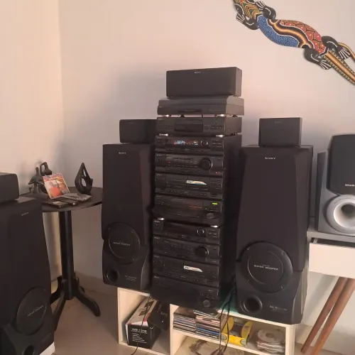 Aparelho de som sony LBT N555 funcionando tudo