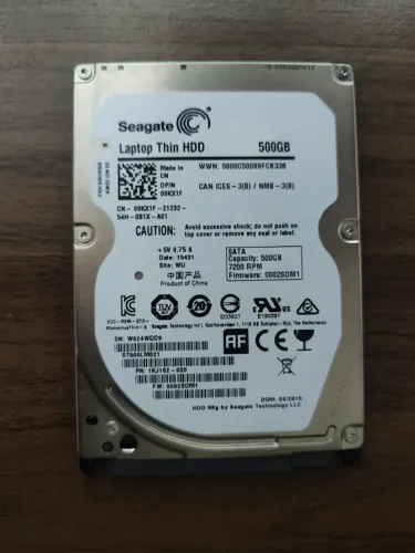 HD Seagat 500GB 2.5" SATA 7200 RPM - Saudável