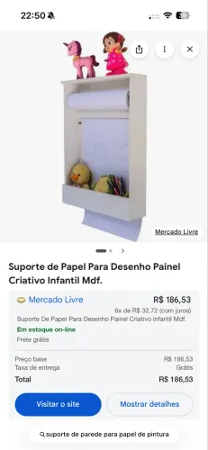 Suporte para papel para desenho - infantil