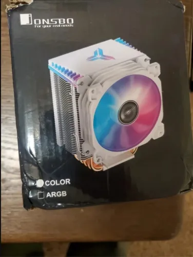 Air Cooler Jonsbo CR-1400 Branco com iluminação ARGB.