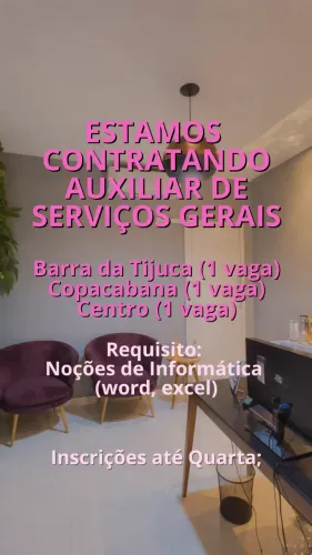Vaga de Auxiliar de Serviços Gerais no Centro