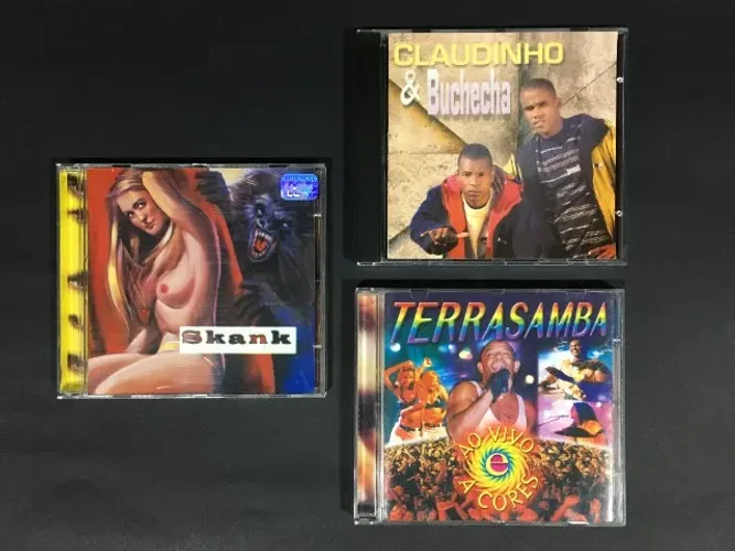 3 CDs Originais Skank O Samba Poconé, Claudinho & Buchecha e Terra Samba Ao Vivo e a Cores