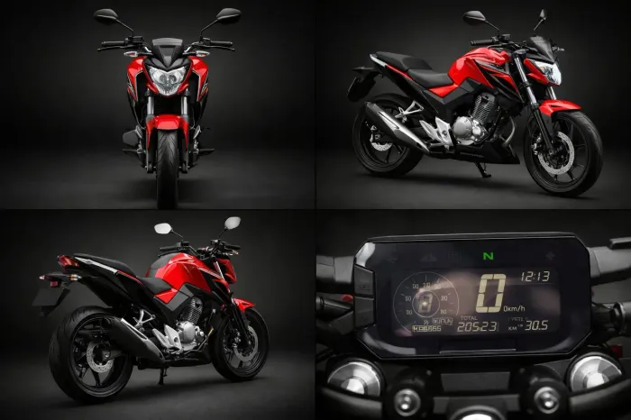 Vendo Honda CB 300F Twister Vermelha (Ano 2023) em estado de nova!