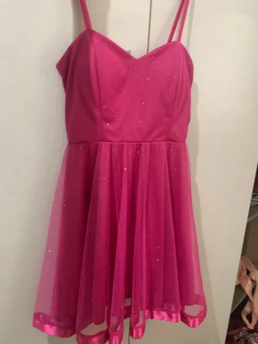 Vestido festivo Rosa com brilho