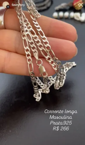 Corrente Longa Masculina em Prata925