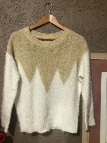 Blusa Peluciada Creme e Dourado M