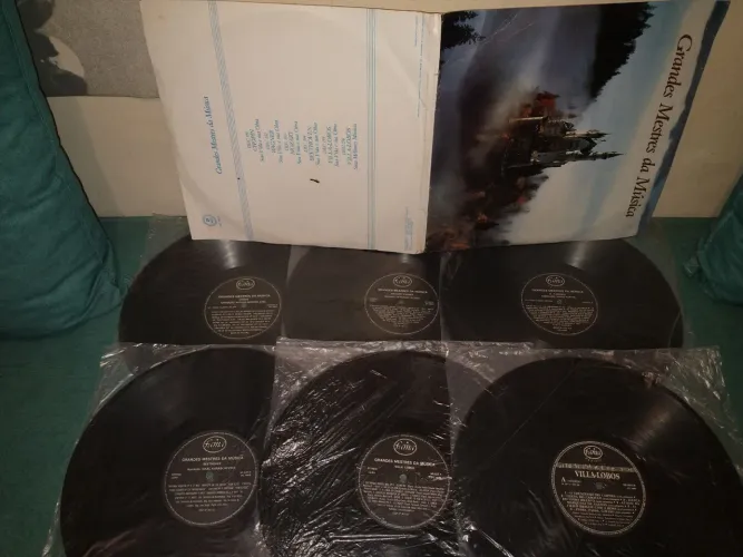 Grandes Mestres da Música clássica CID 1987-89 6 LP Chopin Wagner Mozart Beethoven