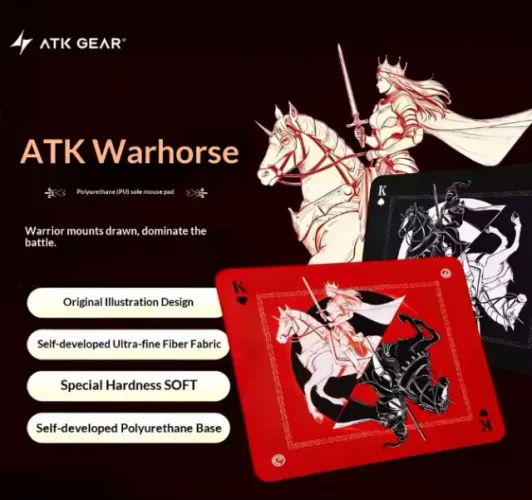 [NOVO] Mousepad Gamer ATK Warhorse Large Edição Limitada, 490x420x4mm, Poron, Microfibra