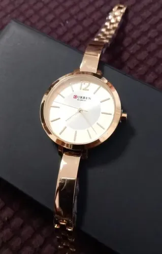 Relógio Feminino Curren 9012 Dourado - Original, A Pronta Entrega!!