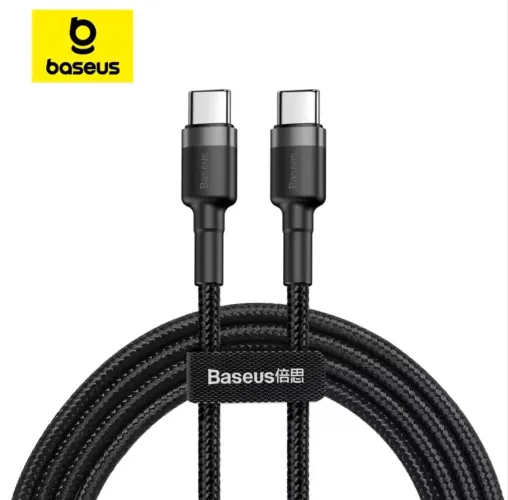 Cabo Baseus 100W USB C para USB Type C para iPhone