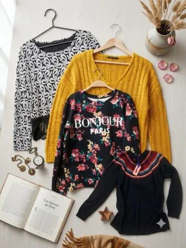 Lote C/ 4 Blusas de Frio Fem. Veste M/G