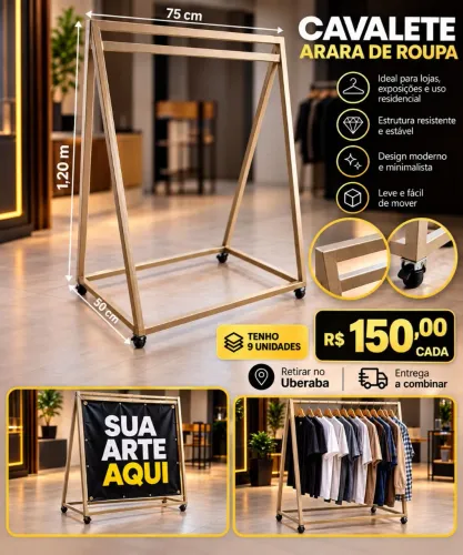 Arara ou cavaletes pra roupas ou lona