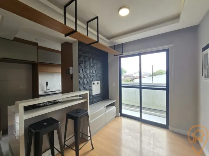 APARTAMENTO SEMIMOBILIADO | 02 DORM | SACADA COM CHURRASQUEIRA | VAGA PARA CARRO