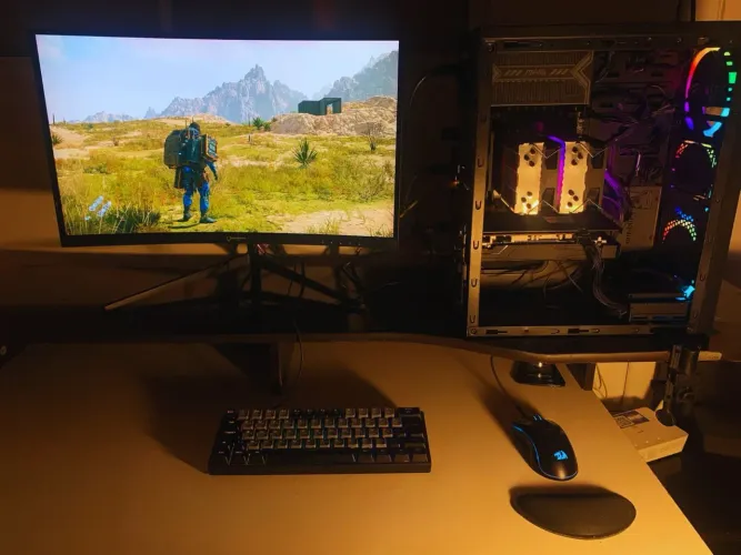 KIT: PC Gamer | i7 | RX6600 8GB | 32gb | 1tb SSD + Monitor Husky 23,5 Curvo 165Hz + brinde