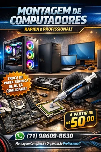 Limpeza/Montagem em Computador, Notebooks, Xbox 360 ou PS4
