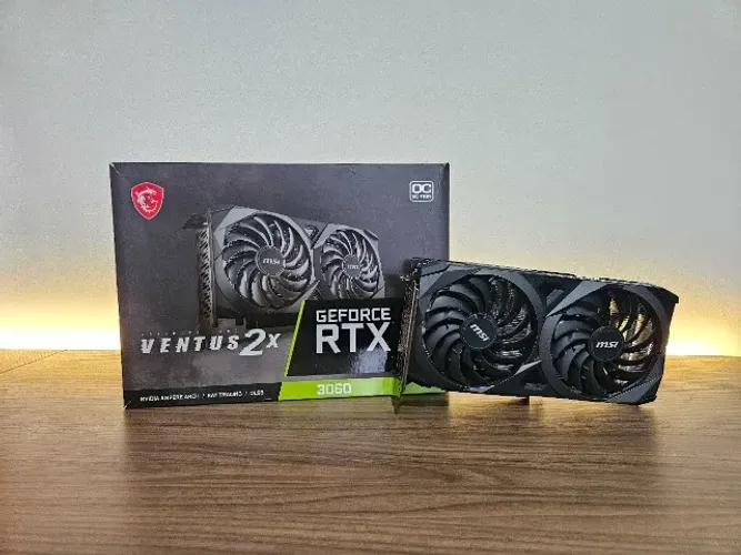 Placa de vídeo RTX 3060 MSI VENTUS 2X 12GB - Usada em Excelente Estado!