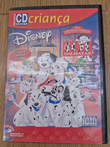 Revista CD ROM 101 Dálmatas Livro Animado Interativo Antigo Disney (Usado)