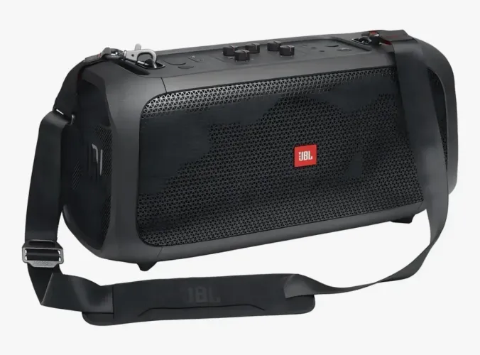 Caixa de Som JBL Partybox On The Go Essential com Microfone Sem Fio - Preta