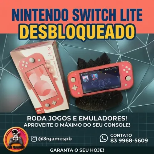 Nintento Switch Lite Standard Cor Coral