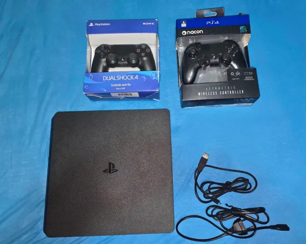 Playstation 4 Slim 1TB - Com controle Pro e 7 jogos mídia fisica