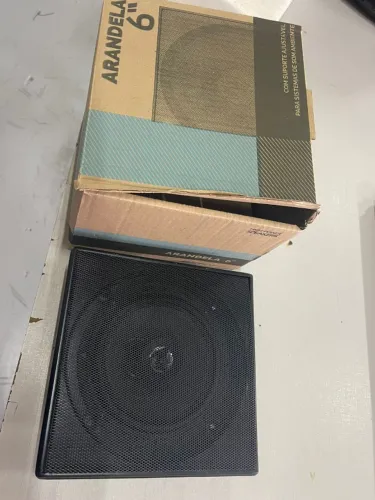 Par arandelas auto falante de teto leson 50watts rms quadrada