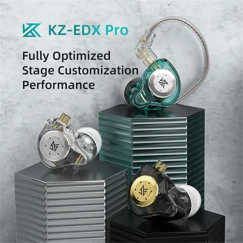 Fone de ouvido kz edx pro retorno de palco cabo removível sem microfone