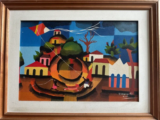 QUADRO DECORATIVO ASSINADO - ARTE BRASILEIRA (1983)