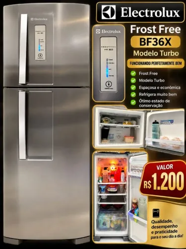Geladeira Electrolux Frost Free BF36X modelo turbo