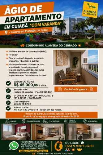 Vende - se ágio de apartamento 