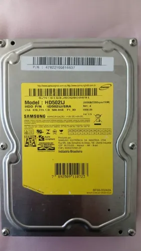 HD Interno Samsung 500 Gb - Sata - Modelo HD502IJ