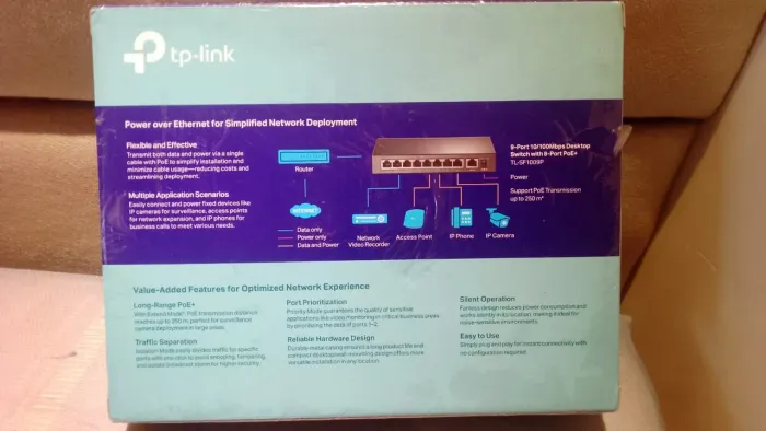 Switch PoE TP-Link TL-SF1009P 9-port 10/100 Mbps