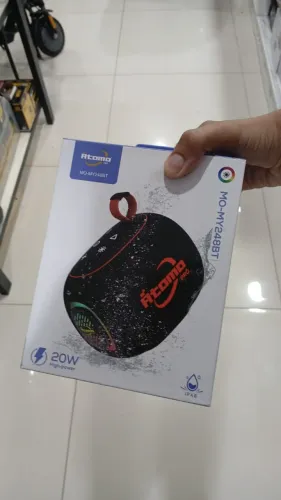 Caixa de som de 20w de alta potência a prova de respingos com duração até 6h com led