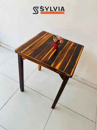 Mesa fixa 70x70 madeira pau branco 