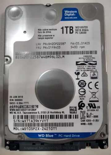 Hd 1tb - Sata - Notebook - Interno Western Digital Wd10spzx